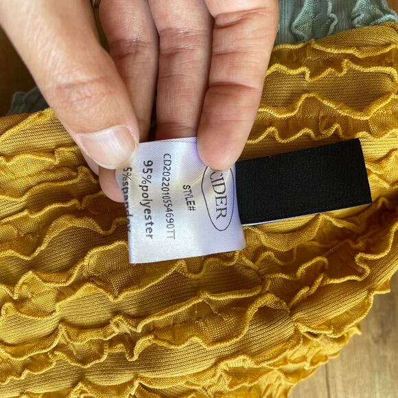 NWOT Cider Textured Color Block Cross Halter Fairycore Grunge Boho Top Size S - Picture 7 of 7